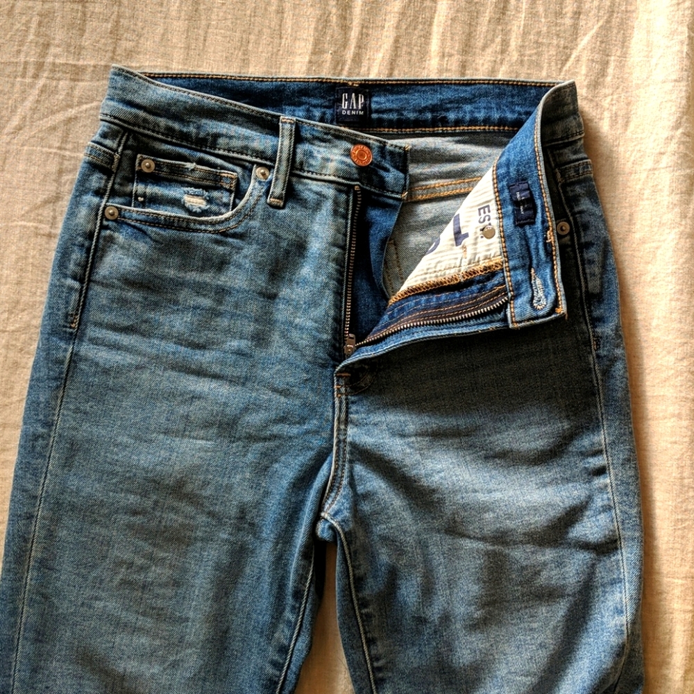 Gap high rise skinny jeans